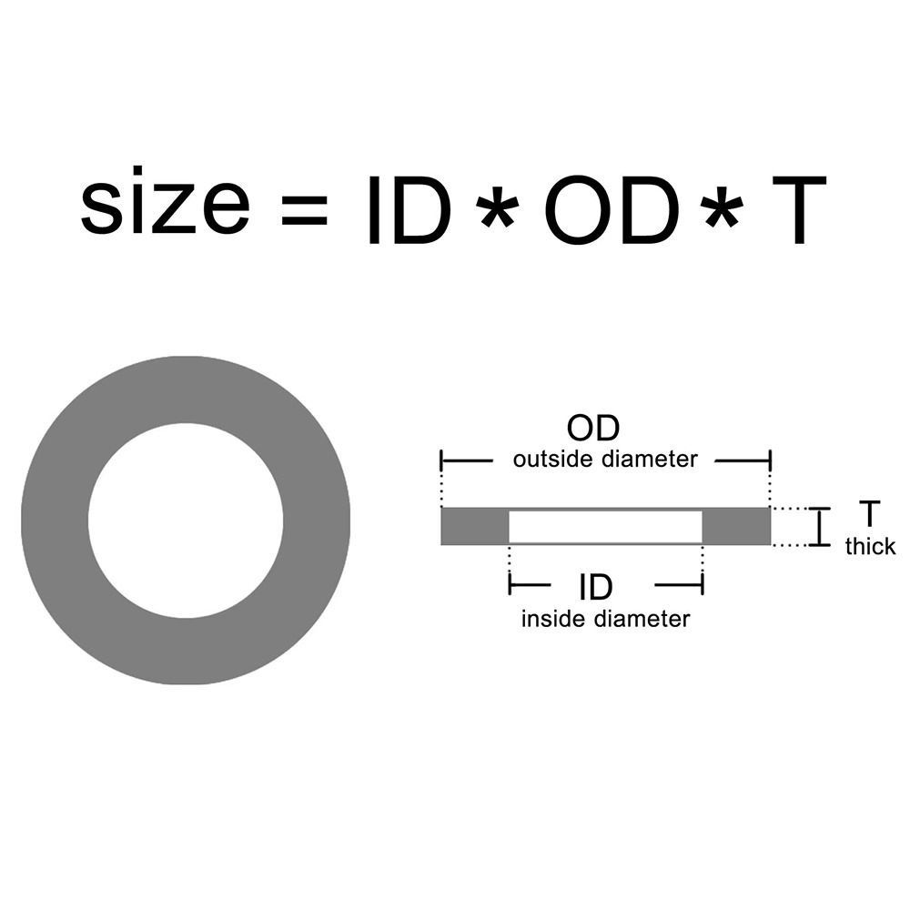 500Pcs Flat Nylon Washer 8 Sizes Insulation Gasket Ring Durable Plane Spacer