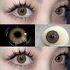 AMARA 1Pair Colored Contact Lenses for Eyes Brown Pupis OMG Series Gray Eye Lenses Yearly Fashion Lenses Cosmetic Eye Contacts
