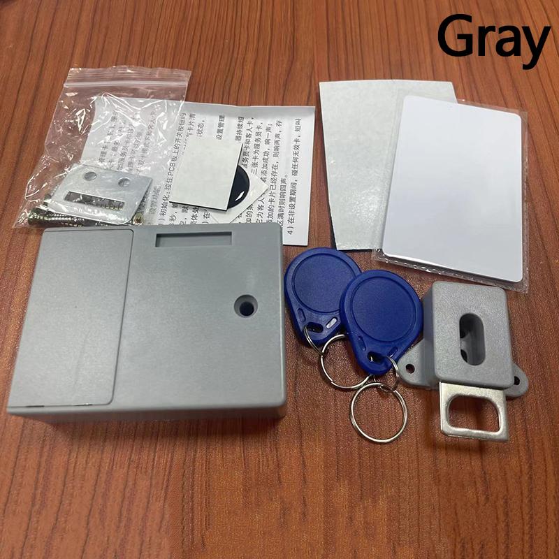 

Умный датчик Невидимый замок Карта RFID Ключоб Замок для ящика Скрытые цифровые замки без пробивки Сделай сам для шкафа, гардероба, мебели серый