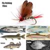 Wet Flies Fly Fishing Flies Kit Bass Salmon Trouts Flies Floating Sinking with Fly Box