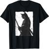 Vintage Samurai Cat Graphic Art Japanese Ukiyo-e T-Shirt for Men Women Girls Kids