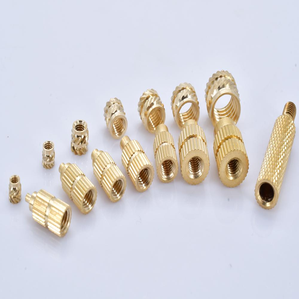 M2 M2.5 M3 M4 M5 M6 M8 Inserti Filettati in Ottone Riscaldabili Double Twilled Filettatura Zigrinata Inserti per Stampante 3D Dadi a Fusione a Caldo Punte per Saldatura