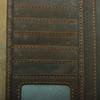 Vintage Crazy Horse Leather Men's Bifold Wallet - Genuine Top-Grain Cowhide Long Wallet with Money Clip