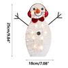Christmas LED Illuminated Snowman Decoration Acrylic Light Up Elk Decoration Lighted Snowman Yard Sign for Courtyard Decoration