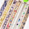 1.1Yard Sparkling Rhinestones Ribbon for Birthday Wedding Decorations Rhinestones Ribbons for Cake Candle Decoration