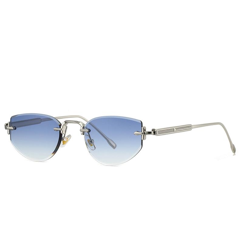 

2026 Fashion Vintage Luxury Brand Designer Sunglasses Women Rimless Steampunk Trendy New Shades Glasses Elegant Party Sunglasses