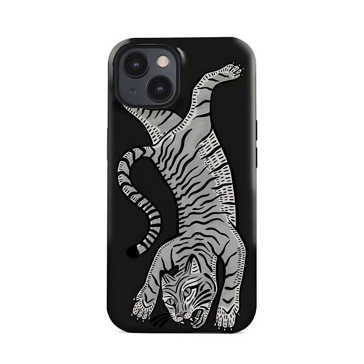 

Black and white tiger stripes Phone Case for iPhone 17 17e 16e 16 15 14 13 12 11 X XS XR 7 8 Air Pro Max Plus Double-layer Cover iPhone 11