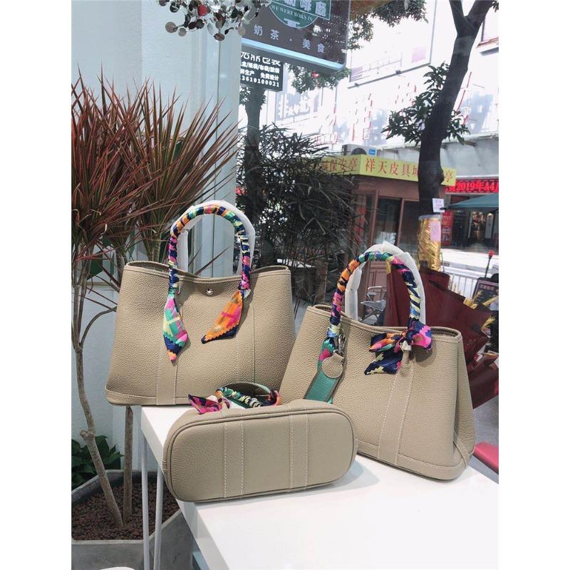 New Bag European and American Popular Women's Bag Garden Bag Canvas Shoulder Strap Portable Shoulder Messenger Bag Cowhide Bag