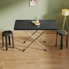 Compact Foldable Dining Table for Indoor/Outdoor Use - Portable, Rectangular, Ideal for Home or Rental Rooms