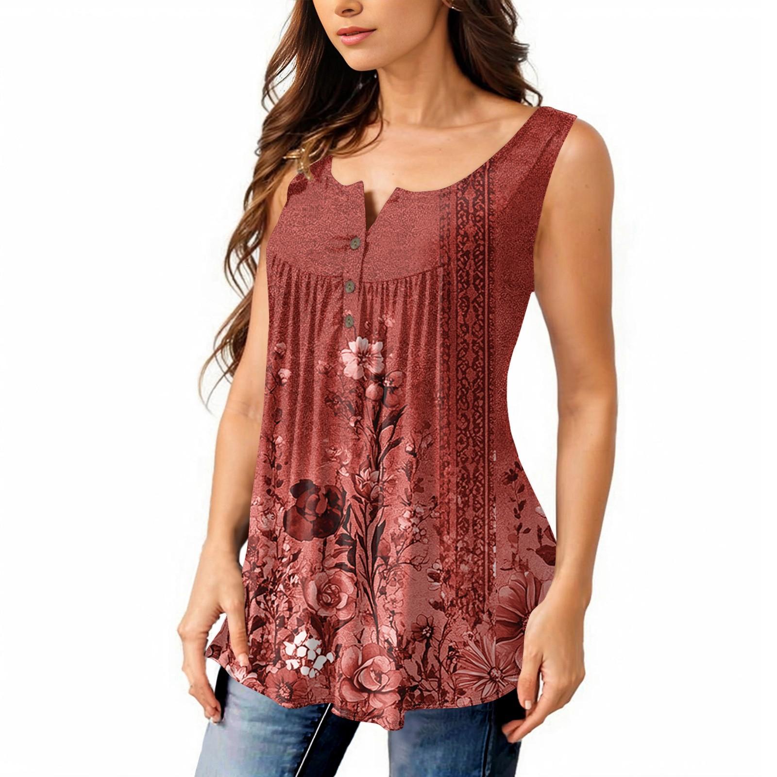 

Женская мода плиссированная безрукавка повседневная футболка жилет топ на пуговицах XXXXXL