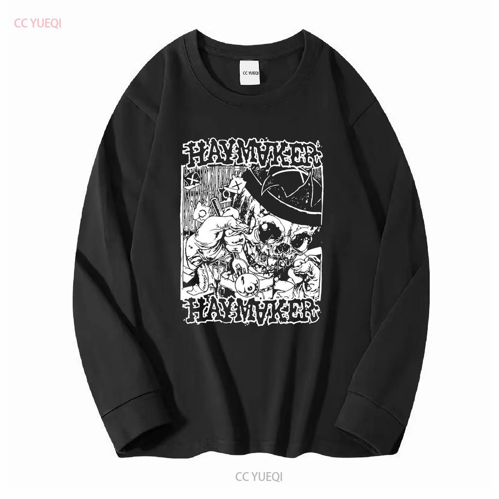 Haymaker Death Metal T Shirt Black Rare A389 Recording vintage Washed streetwear graphic Soft Versatile Stretched homme Casual