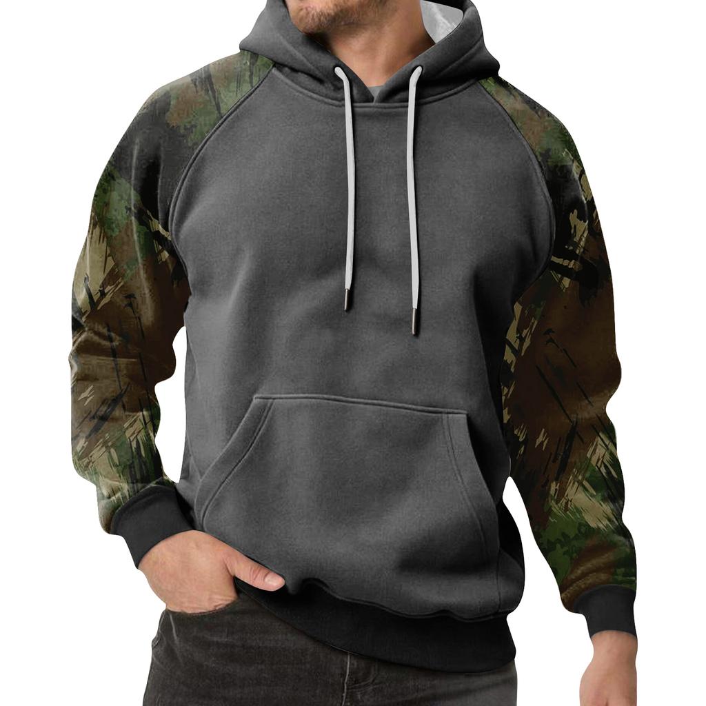 Men's Camouflage Sweatshirt Hoodie Men's Sports Large Size Casual Sweatshirt