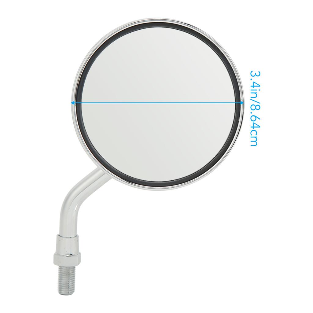 Rear View Mirror 3.4in Wide Handlebar Rear View Mirrors for Motorcycle