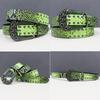 Cintura Unisex Y2K Teschio Strass con Borchie e Decorazioni Effetto Pelle di Serpente