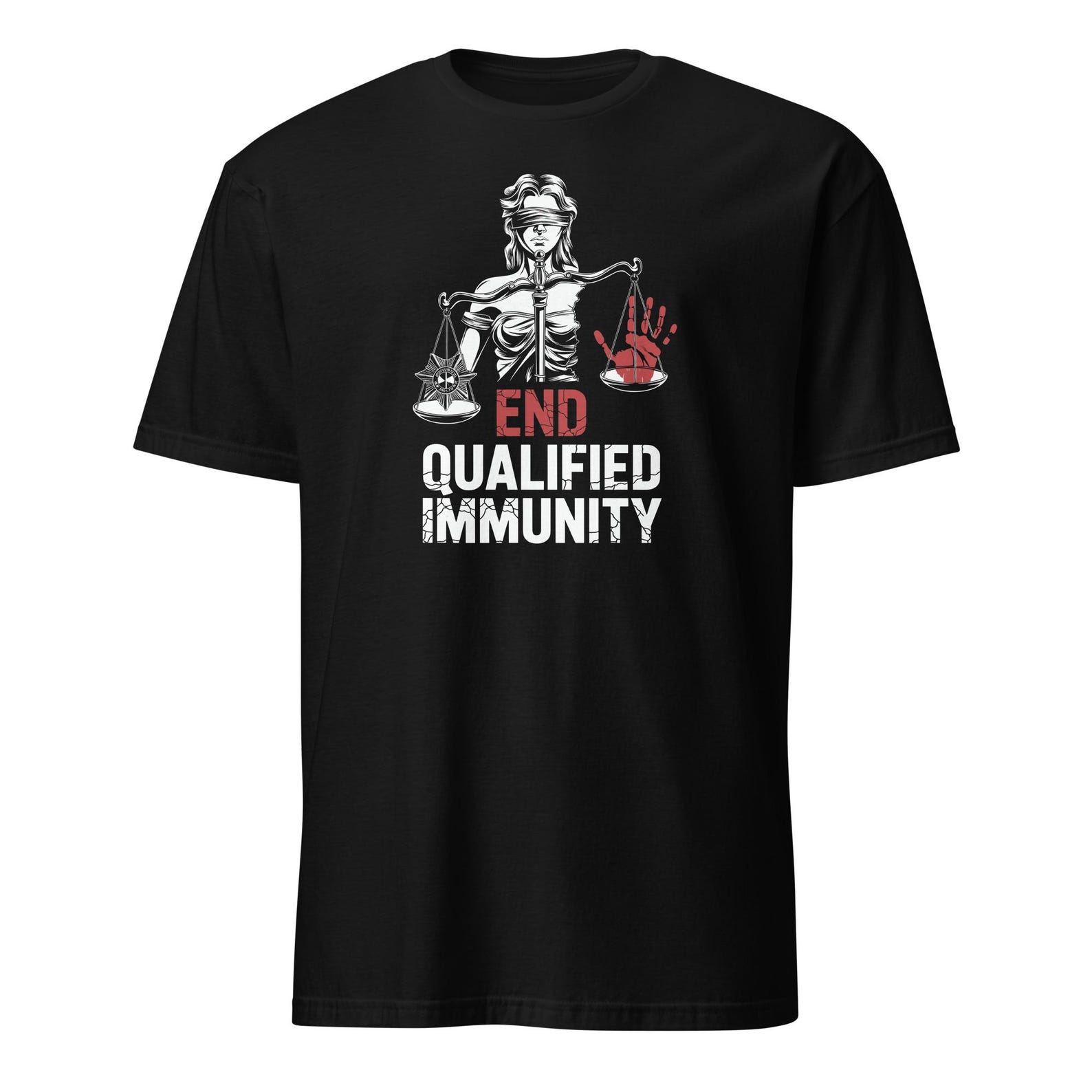 End Qualified Immunity T-Shirt, Police Accountability Tee, Civil Rights Apparel XL