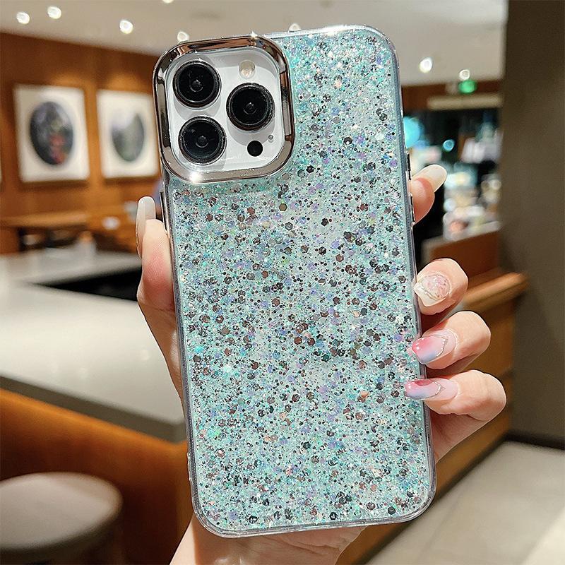 Funkelnde Glitzer Handyhülle für IPhone 17 Promax Silikon Damen Neues Modell für Apple 15 Plus, mit einem High-End-Gefühl 14