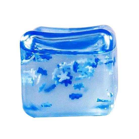 1/2/4Pcs Shapeable Coconut Oil Squeeze Ball Stress Relief Clear Ice Cube Toy Slow Rising Focus Aid Anti-anxiety Sensory Toy