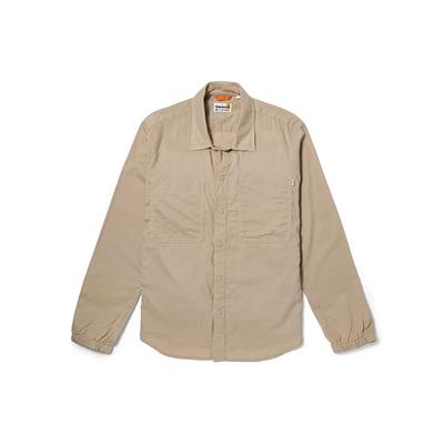 Plain Pocket Contrast Stitch Lightweight Polo Shirt Men Shirts Khaki A2J4D-269