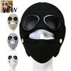 Outdoor Sport Balaclava voor Mannen Winter Gebreide Muts met Bril, Unisex Warme Ski Afneembare Verdikte Fluweel Thermische Pet Gezichtsbeschermer, Koud Weer