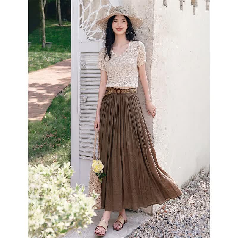 Xinfeiyu French Linen Blend Two-Piece Set