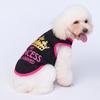 Dog Vest Breathable Soft Comfortable Sleeveless Cotton Crown Printing Pet Dog Puppy Pullover Daily Wear