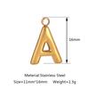 3Pcs Initial Charms 3D Stainless Steel English Letter Pendant 18K Gold Color PVD Plated Bubble Alphabet Charm DIY Jewelry Making