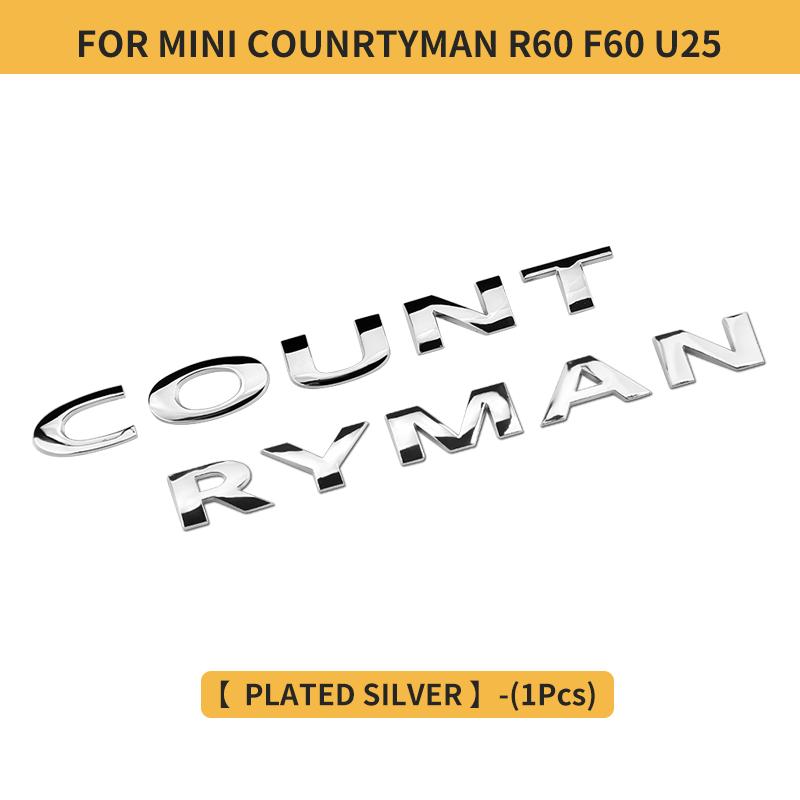 3D Металлическая наклейка на багажник Для BMW MINI Countryman R60 F60 U25 Буквы на заднюю дверь Декор экстерьера автомобиля For MINI U25