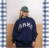 Cross-Stitch Half-High Collar Round Neck Sweatshirt - Simple, Comfortable, for Everyday Life.