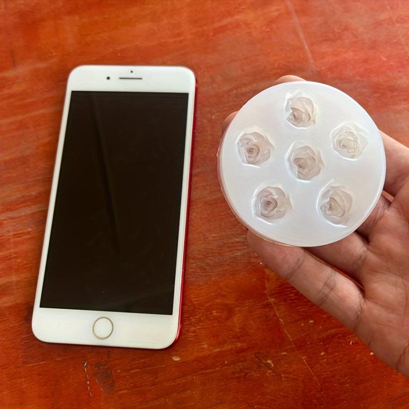 6-Cavity Silicone Rose Flower Mold for Candles & Resin Crafts - Irregular Shaped, Multi-Purpose DIY Casting Mold, Candle Making Supplie