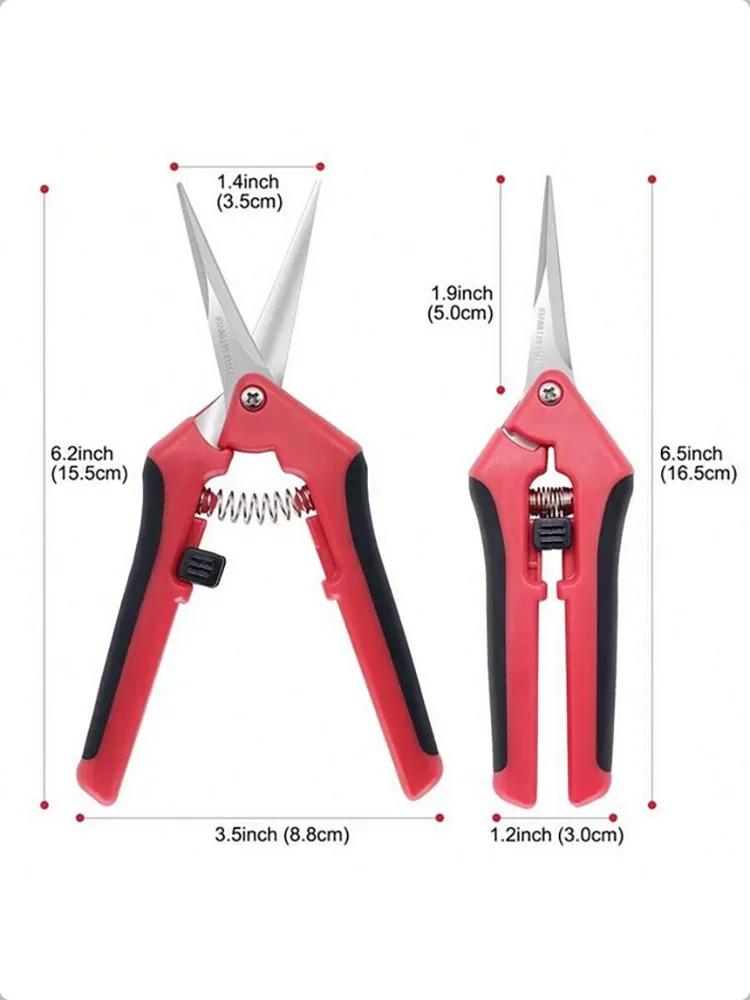 1 Set, Garden Scissors, Garden Pruning Shears, Non-slip Labor-saving Flower Branch Branch Shears, Fruit And Vegetable Shears, Fr