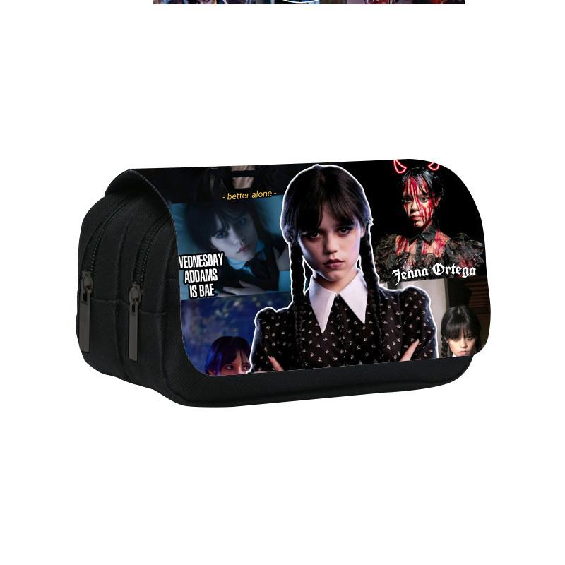 Wednesday Addams Pennskrin Dubbelt Lager Polyester Förvaring För Studenter Och Kontorsbruk