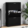 Shoe Cabinet Black 63x24x103 Cm Engineered Wood