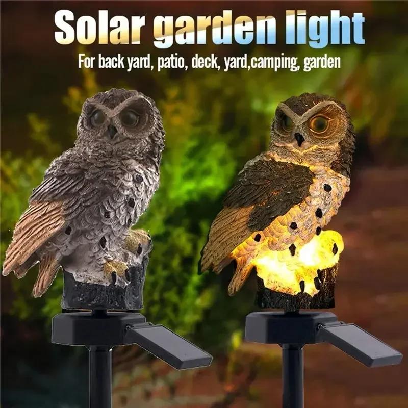 Solar Lamp Ugle Dyr Solar Garden Lights Solar Powered Solar Led Light Utendørs Hage Dekorasjonslampe Vanntett Solar Lights
