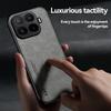 KEYSION Luxury Retro PU Leather Phone Case for Xiaomi 17T Pro 5G Soft Silicone+PC Shockproof Phone Back Cover for Xiaomi 17T