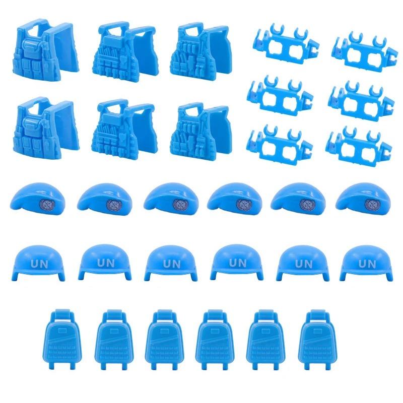 

Аксессуары для строительных блоков Второй мировой войны Фигурка Солдат Советская армия Шлем Игрушка Шляпа Мини-кирпичик Очки Плащ Бахрома Пояс Подарок Игрушки K048