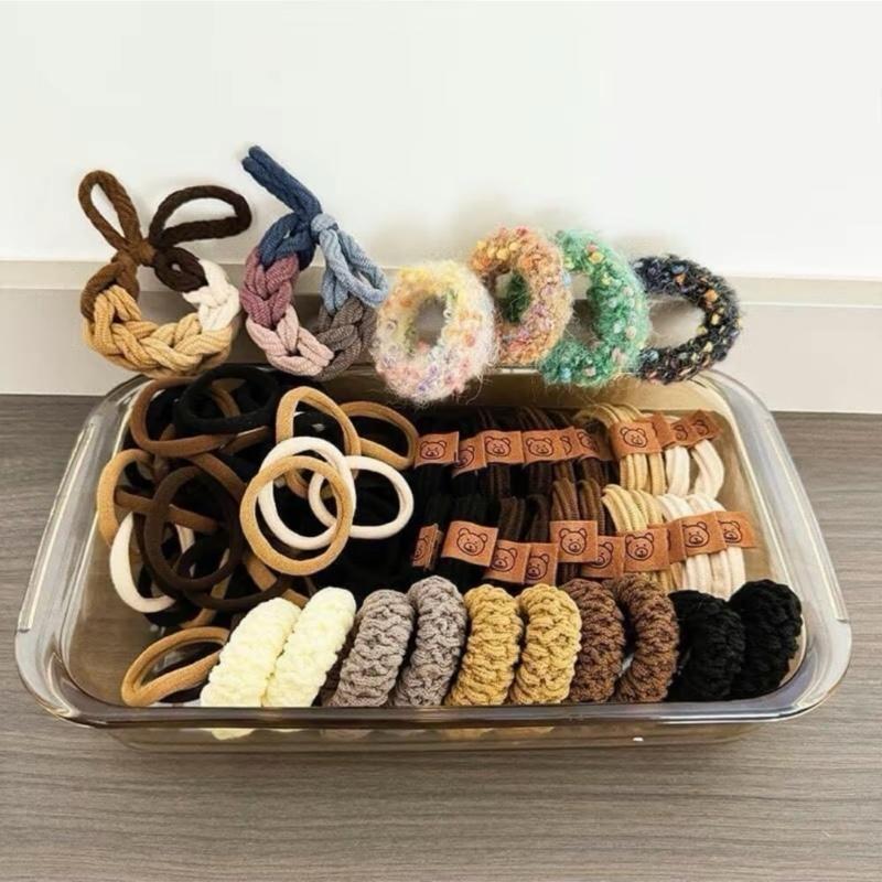 Essential Hair Accessory Kit Large 86-Piece Colorful Hair Ties A