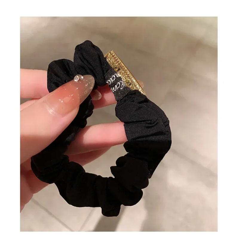 Woman Korean Fashion Elastic Large Rhinestone Hair Ties Hairbands Shiny Diamond Luster Ponytail for Girls Hair Bands Headwear