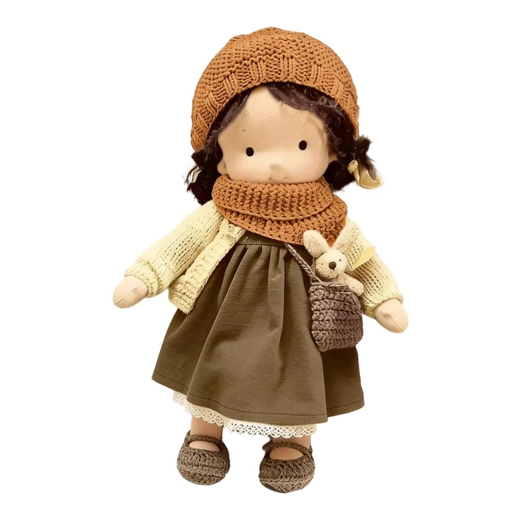 - Doll - Handmade Artist Crafted Doll With Interchangeable Outfits, DIY Dress-Up Doll For Creative Play