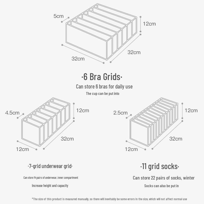 Drawer-Style Bra, Sock, and Underwear Storage Box