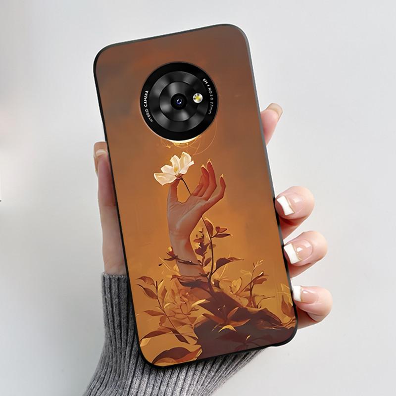 Casing For TCL Suixuetang M1 / OneTouch T615N Phone Case Luxury Dragon Cute Cool Boys Girls Soft Silicone Back Cover Black Shell