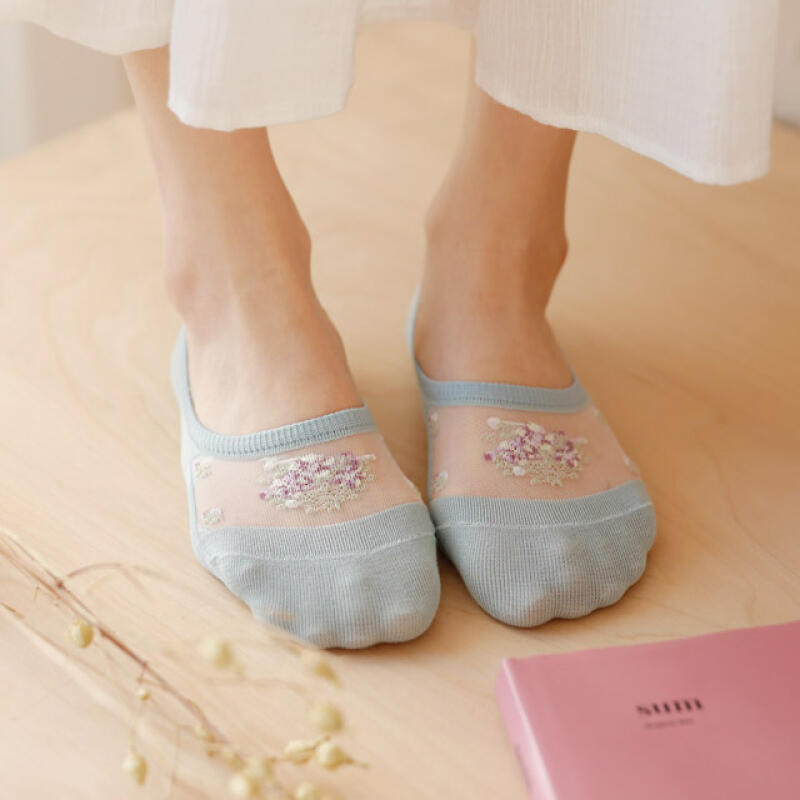 fake042_Flower Mono-Shoes white