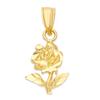 10K Genuine Solid Gold Rose Pendant, Jewelry for Her Anniversary Mother's Day Gift