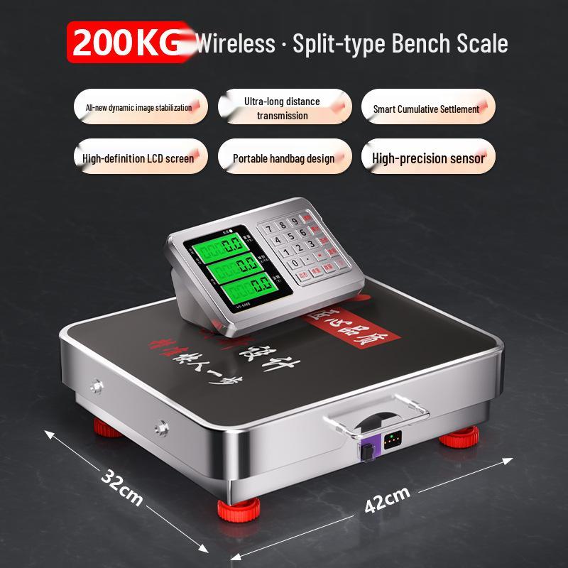 2025 High-Precision 300kg Commercial Electronic Bench Scale for Household & Street Vendor Use