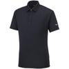 Mizuno NaviDry Training Polo Short Old Model Size S Shirt, Sleeve, Moisture-Wicking, Quick-Drying, Sportswear, 32MA2195, Men's, Black/Silver,