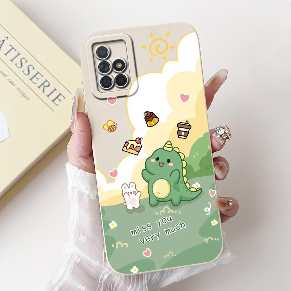 For Samsung Galaxy A71 Cute Panda Cat Cartoon Phone Case For Samsung A71 4G SM-A715F Soft Silicone Shockproof Cases