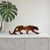 Creeping Cheetah Home Decoration 3D Printed Figurine, Compact Geometric Faceted Sculpture, Sleek Desktop Accessory Minimalist Leopard Statue