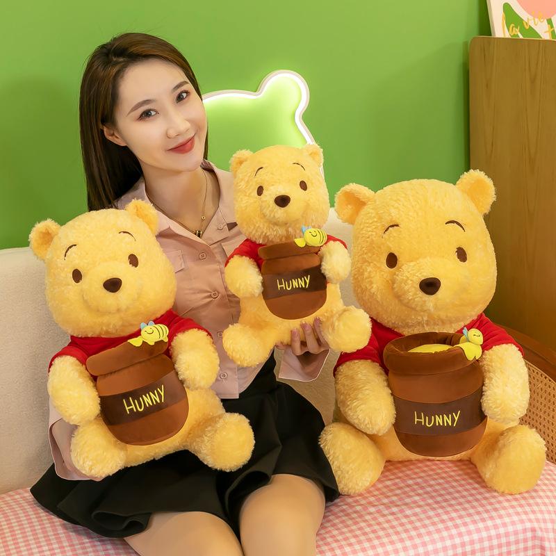 Honeypot Winnie the Pooh Λούτρινο Παιχνίδι Puff Bear Μαξιλάρι Κούκλα Αρκούδα για Αγκαλιές