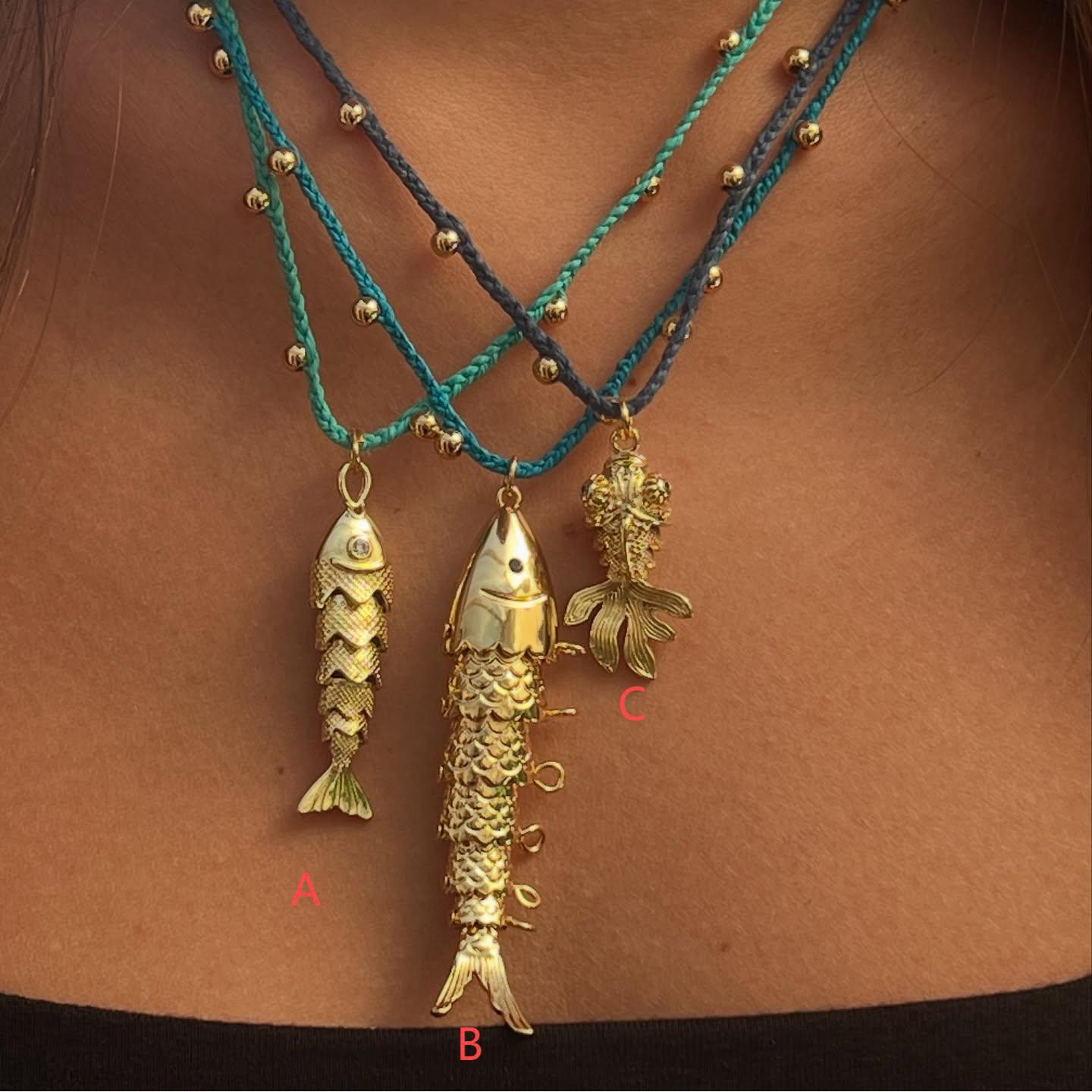 Golden Fish Necklace Women S Diamond Pendant Fashion Fish Creative Animal Necklace Jewelry Summer Vacation