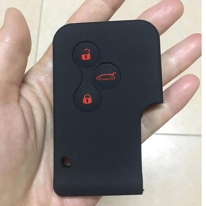 Silicone  Car Key Case Rubber Protector Cover Fob Accessories for Renault Megane R.S. Scenic 3 Button Card Key Skin Shell Set