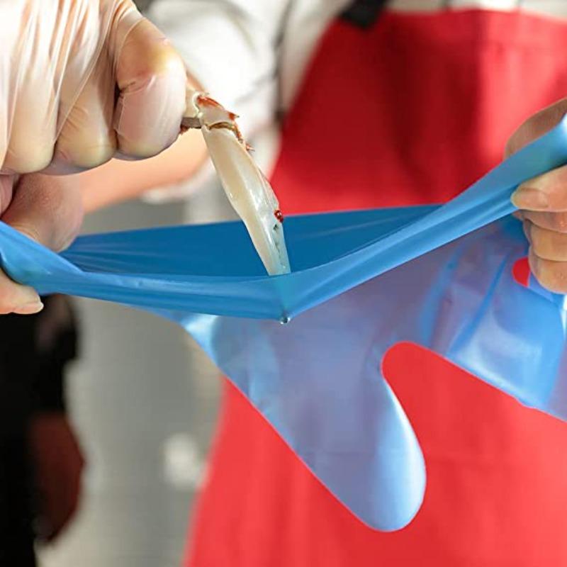 5 Pairs of Disposable TPE Latex Free Plastic Gloves - S M L XL